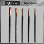 Dailės studentų gua&scaron;o ir akvarelės nailoninių teptukų rinkinys akriliniiam ir aliejiniam tapybai