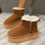 2024 Nauji Vienspalviai Storu Padu Kar&scaron;tai Pardavinėjami Batai Moteri&scaron;kos Rankovės Moteri&scaron;ki Batai Žieminiai Apvaliapir&scaron;tai Plu&scaron;iniai &Scaron;ilti Trumpi Sniego Batai 40 &scaron;viesiai ruda spalva