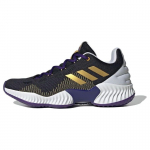 Adidas Pro Bounce 2018 Apvalus priekis Suvarstomi Žemi Krep&scaron;inio Batai Unisex Sportbačiai Juodi Auksiniai IG4493 46⅔