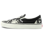 Vans Slip-On Sf Drobė Lengvi Patvarūs Kvėpuojantys Žemi Skate Batai Unisex Sportbačiai Juodi Balti VN0A3MUC9IG 34.5