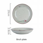 8 colių japoni&scaron;ka deserto salotų vakarienės lėk&scaron;tė keramika pasta torto serviravimo indas padažo indai rankomis tapyti indai