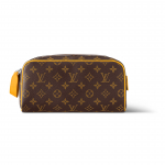 Louis Vuitton Dopp Kit Monogramos Drobė Su Odos Apdaila Vyri&scaron;ka Kosmetinė Rudos Matinės-Geltonos Spalvos M46764 Basic Set (Bag+Dust Bag)