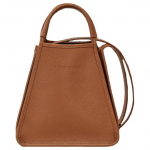 Longchamp Le Foulonn&eacute; Reguliuojamas Nuimamas Peties Dirželis Odinė Crossbody Rankinė Mažos Moteri&scaron;kos Rankinės Karamelinė 10233021121 Basic Set (Bag+Dust Bag)