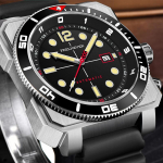 FEELNEVER Naujas importuotas mechanizmas Safyro nardytojo laikrodis Vyri&scaron;kas kasdienis &scaron;viečiantis automatinis mechaninis laikrodis vyrams Montre Homme