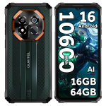 OUKITEL G7 Atsparus i&scaron;manusis telefonas Android 16, 16GB+64GB/1TB, 10600mAh, 6.52 Ekranas, 16MP Kamera, 4G Dual SIM/IP68/IP69K/GPS/OTG/Pir&scaron;to antspaudo skaitytuvas juoda