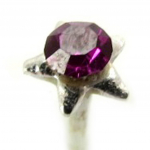 Les Tr&eacute;sors De Lily [L5413] - Stud Argent 'Etoile' violet