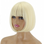 LISI HAIR Moteri&scaron;ki rožiniai plaukai su kirpčiukais Sintetinis Cosplay Rožinis perukas iki pečių Tiesus Bob Žalia violetinė blondinė Helovino perukas