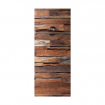 Retro medinių durų lipdukas, tapetas, tapetai 3D vizija, svetainės tapetai &bdquo;pasidaryk pats&ldquo; sienų lipdukai PVC vinilo durų plakatas namų dekoras 90x200cm