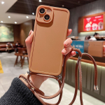 Dirželio laido grandinės dirželis silikoninis dėklas, skirtas Samsung S22 S23 S21 ultra S20 Fe A33 A53 A12 A22 A32 A52 A72/Redmi 9 9A 9T Candy Soft TPU galinis dangtelis iphone 6 6s raudona