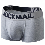 Boksinės kelnaitės JOCKMAIL prekės ženklo medvilnės žemu juosmeniu vientisos spalvos kvėpuojantis sportinis žakardo liemens vyri&scaron;kas apatinis trikotažas XL