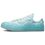&bdquo;Golf Wang x Converse Chuck 70 Low&ldquo; mėlyni &bdquo;Python&ldquo; unisex sportbačiai, vintažinio stiliaus, balti, mėlynai-topaziniai, juodi 173190C 35