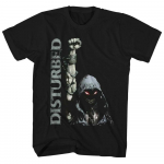 Disturbed Up Yer Fist Rock N Roll Muzikos Koncertinis Mar&scaron;kinėlis Juodas Unisex Mar&scaron;kinėlis S