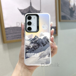 Samsung Laser S24Plus spalvingas mobiliojo telefono dėklas, skirtas S23/S22 Aurora White, S21/Snow Mountain Gradient ULTRA S21 Plus
