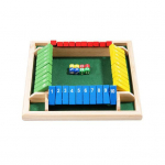 Stalo žaidimas &bdquo;Shut The Box&ldquo; su 45326 kauliukais keturkampiais vaikais, suaugusiems, &scaron;eimai