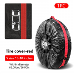 SEAMETAL 1vnt 16-23 colių universalus automobilio atsarginės padangos dangtis garažo apsauginis dangtelis, atsparus vandeniui, Oksfordo padangų apsauga S(13-18 inch) 1PC juoda