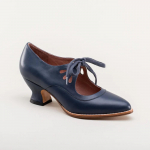 Retro &bdquo;Mary Jane Pumps&ldquo; moteri&scaron;ka vintažinė nėriniuota suknelė žemakulne &bdquo;Zapatos&ldquo; moteri&scaron;ko prekės ženklo dizaino drugelio sparno derbio didelio dydžio batai 35 tamsiai mėlyna
