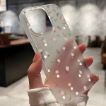 Mobiliųjų telefonų dėklai, skirti iPhone 11 13 15 Pro Max 12 14 Pro Max Case iPhone 16 15 Plus 13 Pro 12 Matinio tekstūros dažytos animacinės gėlės iPhone 11 balta
