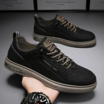 Kompakti&scaron;ki vyri&scaron;ki laisvalaikio odiniai batai Komforti&scaron;ki Madingi vyri&scaron;ki sportbačiai Įsispiriami Sportiniai lengvi batai vyrams Zapatillas Hombre 44 juoda