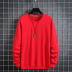 Vienspalviai džemperiai vyrams 12XL plius dydžio džemperis pavasariui rudeniui sportinis kostiumas vyrams vienspalvis užtraukiamas didelis dydis 12XL 10XL raudona
