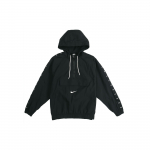 Nike Nsw Didelis Swoosh Pusiau Užtraukiamas Su Gobtuvu Sportinis Striukė Pavasariui Vyri&scaron;kos Striukės Juoda CD0420-010 L