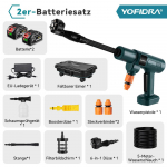 YOFIDRA 200Bar be&scaron;epetėlinis auk&scaron;to slėgio ploviklis Vandens pistoletas Automobilio + Kibiras Plovimas Sodo valiklis Pur&scaron;kimo pistoletas Makita 21V baterijos kai&scaron;tis 2 Battery & Water Tank