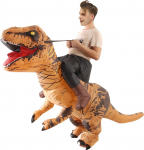Pripučiamas dinozauro T-rex kostiumas suaugusiems i&scaron; vandeniui atsparaus patvaraus poliesterio ruda
