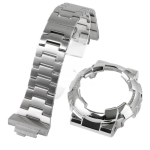 Nerūdijančio plieno modifikacijų rinkinys Casio G-SHOCK GA-110 GA-110GB GA-100 GA-120 serijoms Pakeistas Juodasis Kariūnas Metalinis Rėmelis Korpusas Dirželis Case+Starp gray