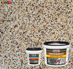 IsolBau Mozaikinio tinko rinkinys Mosaikputz BP50 15kg + Kvarcinis gruntas Quarzgrund 1.5kg