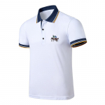 Vyri&scaron;ki mar&scaron;kinėliai trumpomis rankovėmis Atvartas Embroidery Plus Fat Business POLO mar&scaron;kinėliai Laisvi laisvalaikio vir&scaron;ūnė 8XL balta