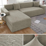 Neper&scaron;lampami žakardo sofos užvalkalai Elastingi kampai 1/2/3/4 sėdynės Tvirtas sofos užvalkalas L formos sofos dangtelio apsauginiai užvalkalai 2 SEAT (145-185CM)