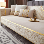 &Scaron;enilinio žakardo sofos kilimėlio užvalkalai svetainei Neslystantys universalūs sofos pagalvėlės užvalkalai naminiams gyvūnėliams vaikams L formos sofos apsauga
