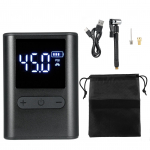 Dviračio pompa Elektrinė dviračio pompa Ne&scaron;iojamas padangų pripūtėjas Oro pompa dviračiams 100 PSI Didelio slėgio manometras 1000 mAh Mini dviračio automobilio pompa juoda