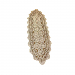 Ovalus valgomojo kilimėlis nėriniuotas staltiesė vintažinė rankų darbo nėrimo medvilninė kra&scaron;tinė staltiesė gėlės One Size