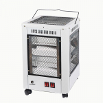 Tylus mobilus penkių pusių kvarcinio vamzdžio elektrinis židinio &scaron;ildytuvas Medium Grill Five-Sided balta