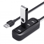Vention USB koncentratorius, didelės spartos 4 prievadai USB 2.0 &scaron;akotuvas USB prievadas ne&scaron;iojamasis OTG &scaron;akotuvas USB skirstytuvas 15CM juoda