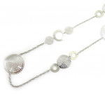 Les Tr&eacute;sors De Lily [L5613] - Collier cr&eacute;ateur 'Carmen' argent&eacute; - 100 cm- 45 mm sidabras