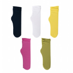 5 porų vasarinių plonų solidžių moteri&scaron;kų kojinių rinkinys Harajuku Simplicity baltos ilgos kojinės Kawaii nuoga mada moksleivei japonams 5pair 2