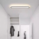 Paprastas modernus namų apyvokos i&scaron;manusis &scaron;viestuvas Prabangus naujas ilgo koridoriaus &scaron;viestuvas verandoje, balkono LED lubų &scaron;viestuvas 60cm long juoda