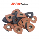 30 Pcs PU Leather Sew on Badge Patches for Knitting Identifying Decorating Projects One Size ruda