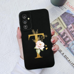 Skirtas Samsung Galaxy A03 A13 A14 A31 A50 A51 A52 A54 A71 dėklas Skystas silikoninis gėlių raidžių mink&scaron;tas dangtelis Samsung Galaxy telefono buferio krep&scaron;ių dėklai Samsung A34