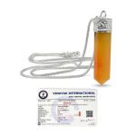 Reiki Crystal Natural sertifikuotas AAA kokybės kri&scaron;tolinio akmens pie&scaron;tukas su sertifikatu ir metaline grandine, skirta gydyti ir kristalus gydantiems brangakmeniams