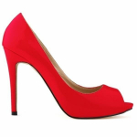 Moteri&scaron;ki Siurbliai Platforma Stiletai Vasariniai 11 cm Seksualūs atviri auk&scaron;takulniai sandalai Eleganti&scaron;ki Peep Toes Pumps Vestuviniai batai 42 raudona