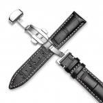 Laikrodžio apyrankė 18mm 19mm 20mm 21mm 22mm 24mm Calf Natūralios odos laikrodžio apyrankė Alligator grūdėta laikrodžio dirželis, skirtas Tissot Seiko 21mm