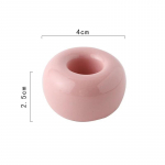 Kūrybi&scaron;kas Keraminis Dantų &Scaron;epetėlių Laikiklis Ne&scaron;iojamas Mini Macarons Spalvų &Scaron;epetėlių Stovas Lentyna Pagrindo Rėmas Laikymo Stovas Vonios Kambario Įrankis rožinė