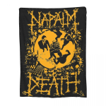Patogus Napalm Death muzikos grupės antklodė Merčas Namų dekoratyvinė Death Metal metama antklodė Lengvas plonas flisas laukui 100x75cm 40x30in