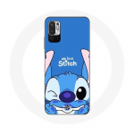 Coque pour Xiaomi Redmi Note 10 5G Stitch mignon fond bleu