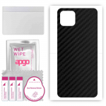 apgo Protective Skin Sticker for the back compatible with Oppo A92s, Wrap Film, Foil, Vinyl - Pattern Carbon Black