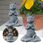 Katės Budos meditacija Katės statulos sodo lauko skulptūros dekoravimas