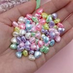 Gėlės Rankų darbo Aksesuarai 80/100 vnt. Meilės Apyrankė Mada Macarons Spalvų Mi&scaron;inys Spalvų DIY Medžiagos Drugelio Karoliukai Vėrinys Love heart beads 100pcs