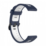 Dviejų spalvų silikoninis dirželis, skirtas Huawei GT3 Pro / GT2 / GT3 SE / pakaitinis dirželis, skirtas Huami Amazfit GTR 3 4/ GTS 3 Samsung Watch 5 4 3 / Active 2 20mm vidurnakčio mėlyna spalva